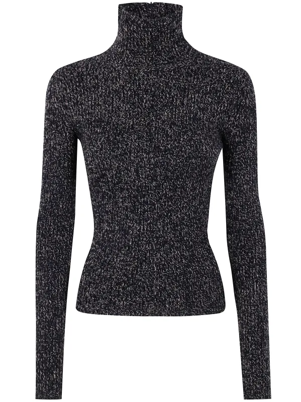 AZULENE1234 - WOOL AND CASHMERE MOULINé TURTLENECK JUMPER sold by Lord & Taylor