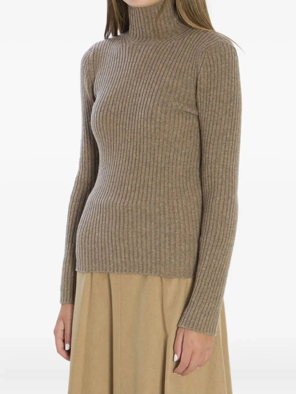 ARAL1234 - RIBBED WOOL AND CASHMERE TURTLENECK JUMPER sold by Lord & Taylor product image thumbnail 4