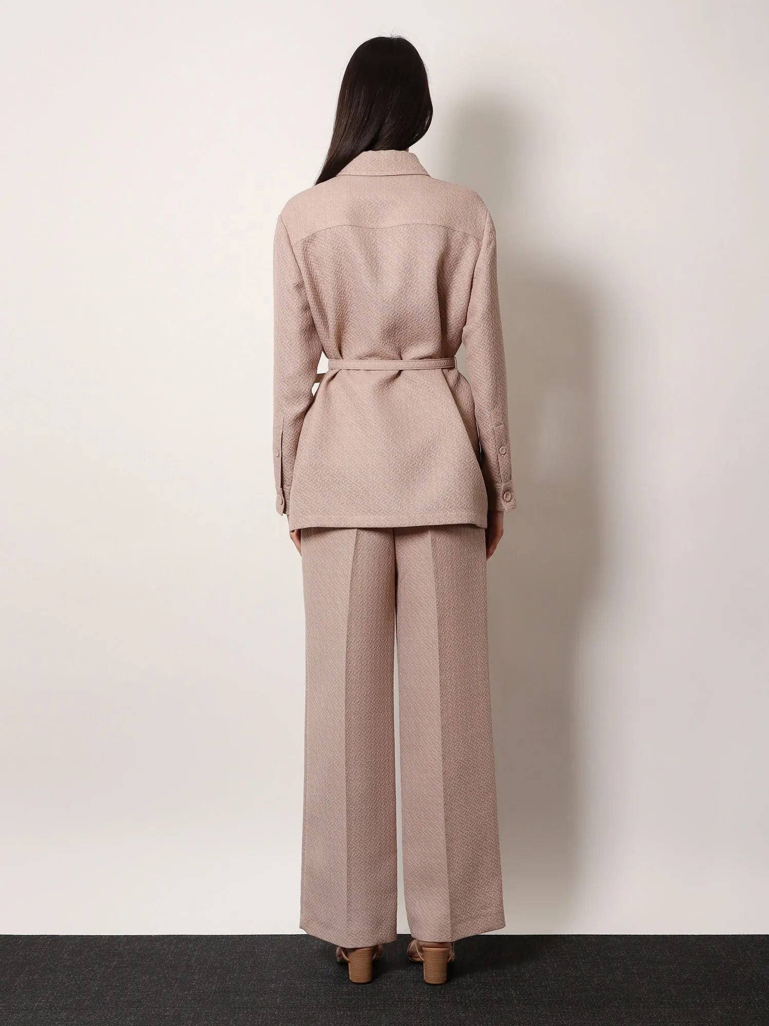 Diagonal High-Waist Wool Trousers sold by Lord & Taylor product image thumbnail 3