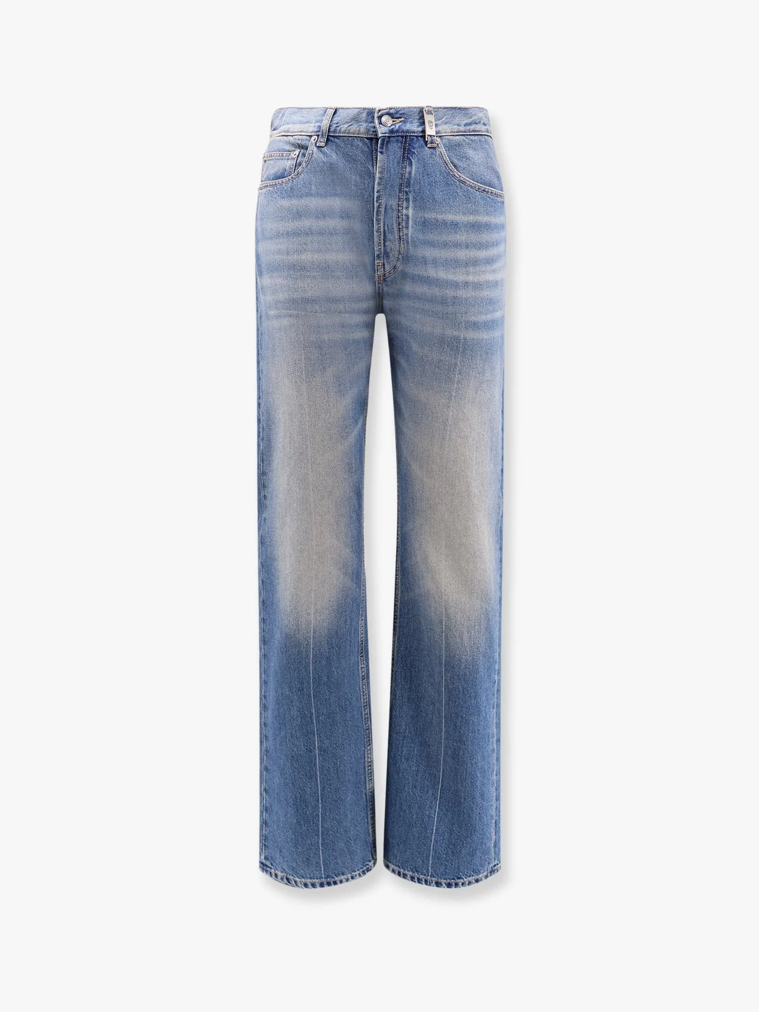 Washed Blue Straight Leg Jeans sold by Lord & Taylor
