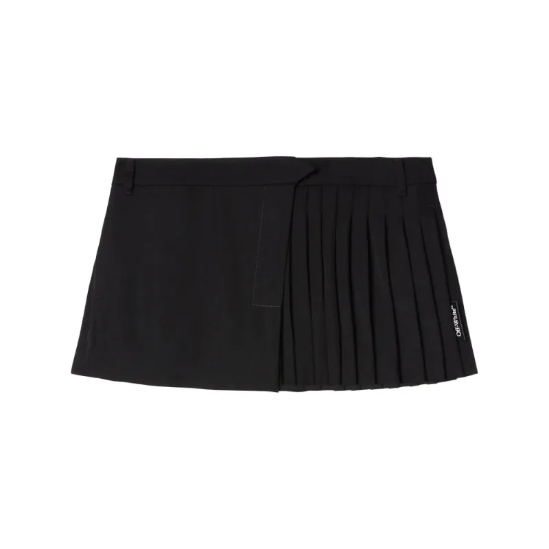 Off-White Pleated Skirt in Black sold by Lord & Taylor