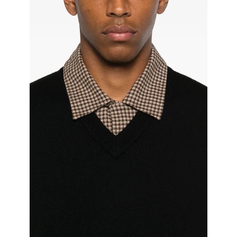 Black V-Neck Sweater sold by Lord & Taylor product image thumbnail 3