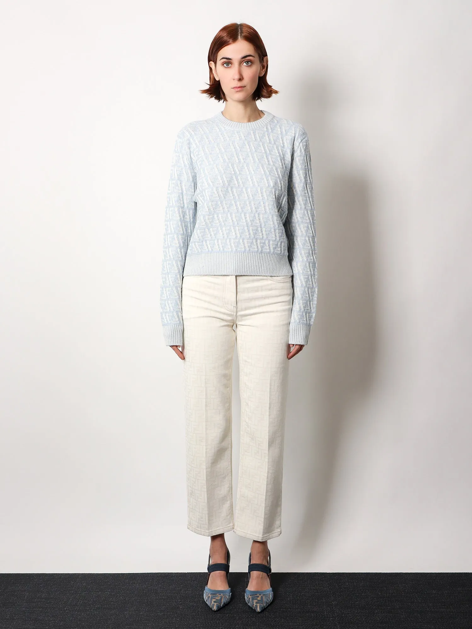 Fendi Wool and Cashmere Crop Sweater sold by Lord & Taylor product image thumbnail 3