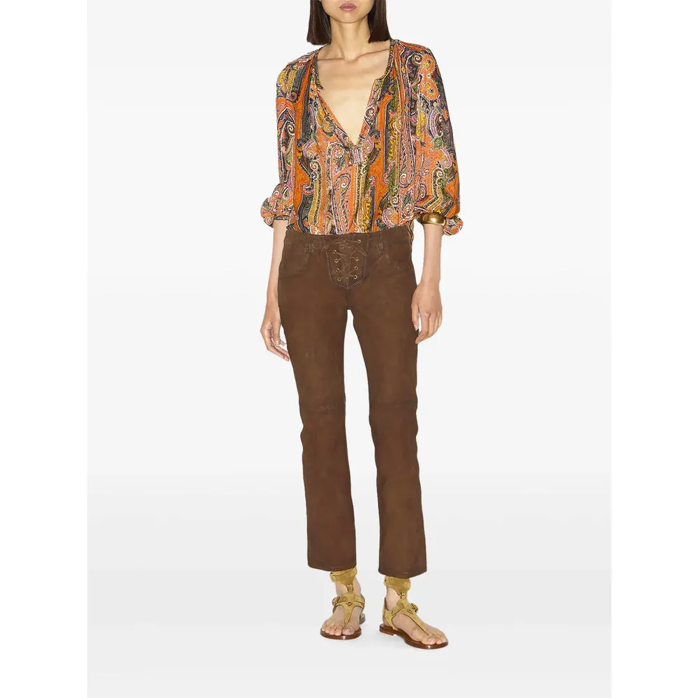 Isabel Marant Cognac Brown Pants sold by Lord & Taylor product image thumbnail 4