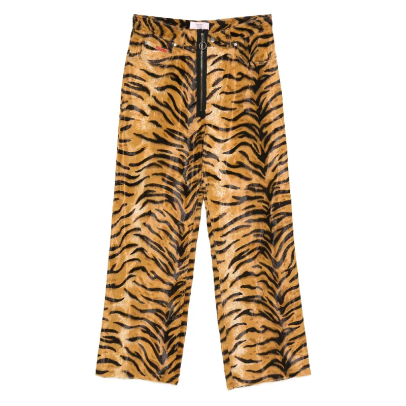 Martine Rose Brown Tiger Print Pants sold by Lord & Taylor