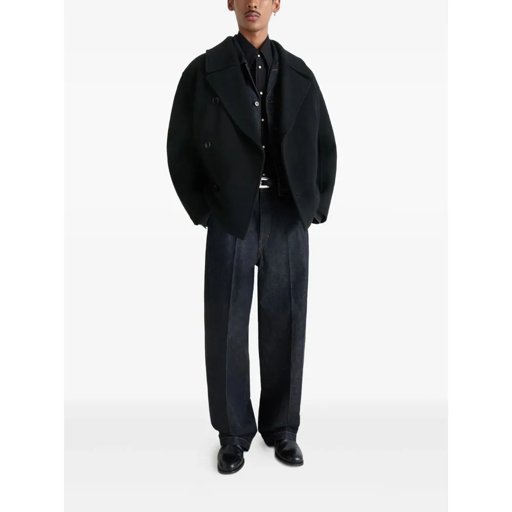 Lemaire Black Double-Breasted Coat sold by Lord & Taylor product image thumbnail 4