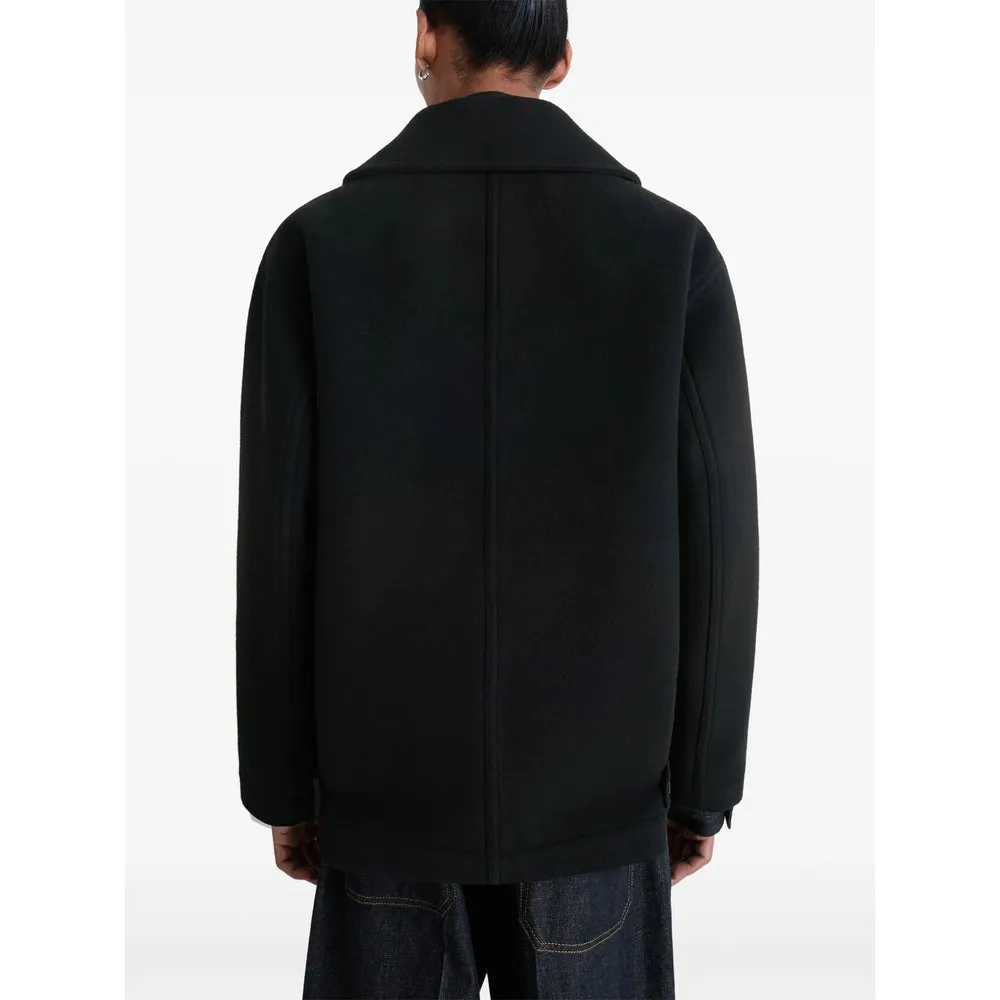 Lemaire Black Double-Breasted Coat sold by Lord & Taylor product image thumbnail 5