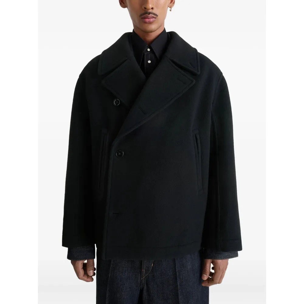 Lemaire Black Double-Breasted Coat sold by Lord & Taylor product image thumbnail 3