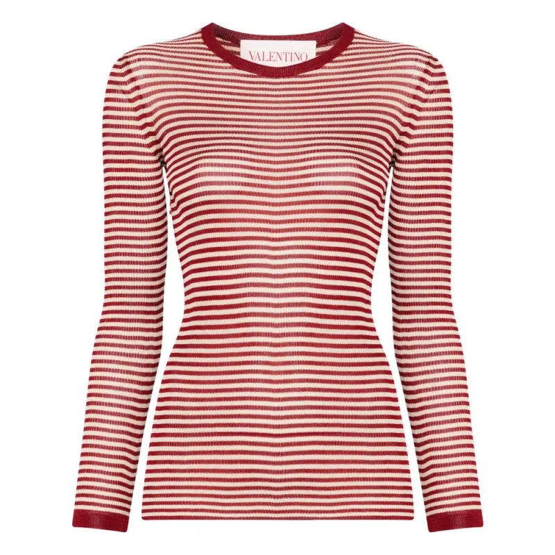 Valentino Red Crew Neck Sweater sold by Lord & Taylor
