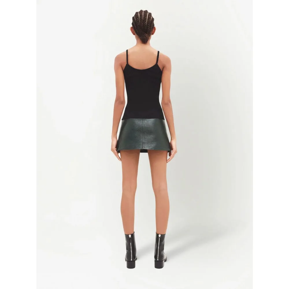 Courrèges Black Stretch Cotton Top sold by Lord & Taylor product image thumbnail 4