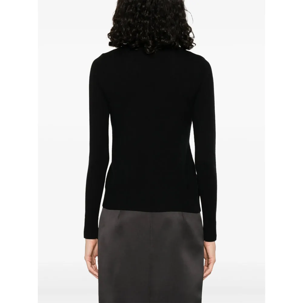 Max Mara Black V-Neck Sweater sold by Lord & Taylor product image thumbnail 5