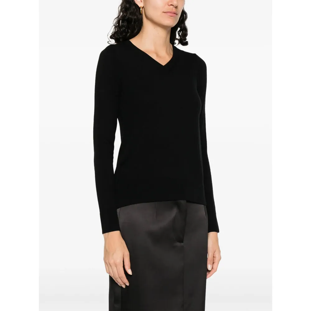 Max Mara Black V-Neck Sweater sold by Lord & Taylor product image thumbnail 3