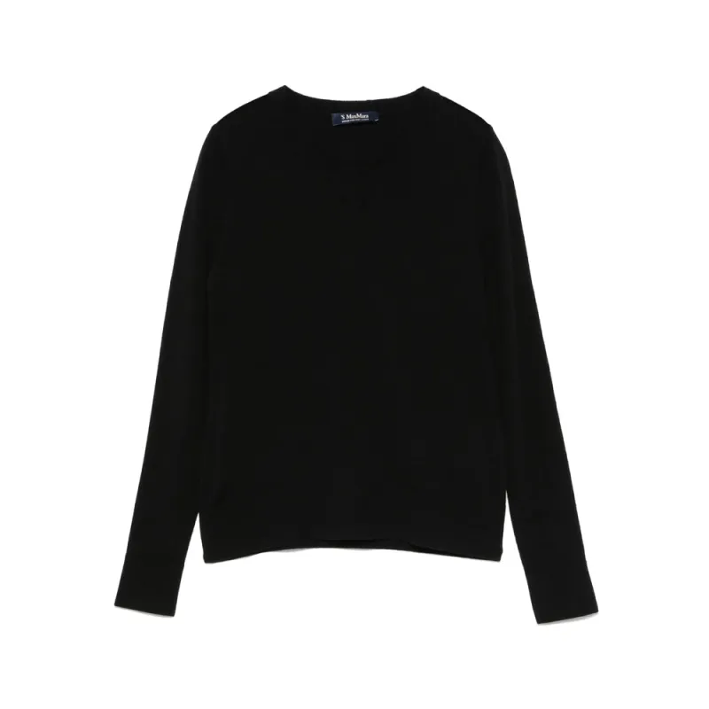 Max Mara Black V-Neck Sweater sold by Lord & Taylor