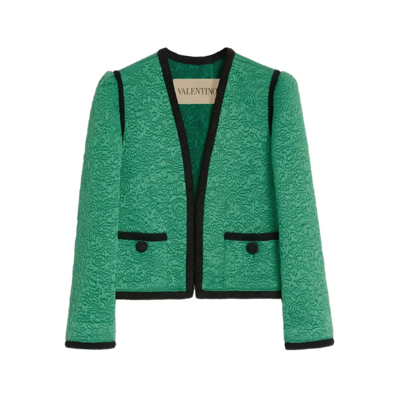 Valentino Green Cropped Jacket made by Valentino