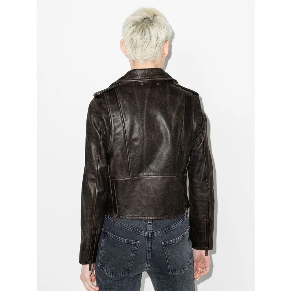 Golden Goose Distressed Leather Jacket sold by Lord & Taylor product image thumbnail 3