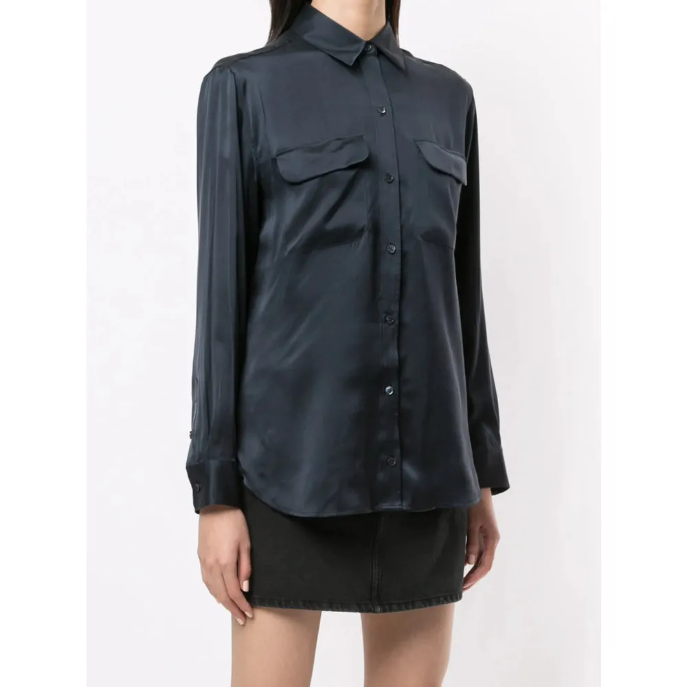 Eclipse Blue Silk Shirt sold by Lord & Taylor product image thumbnail 3