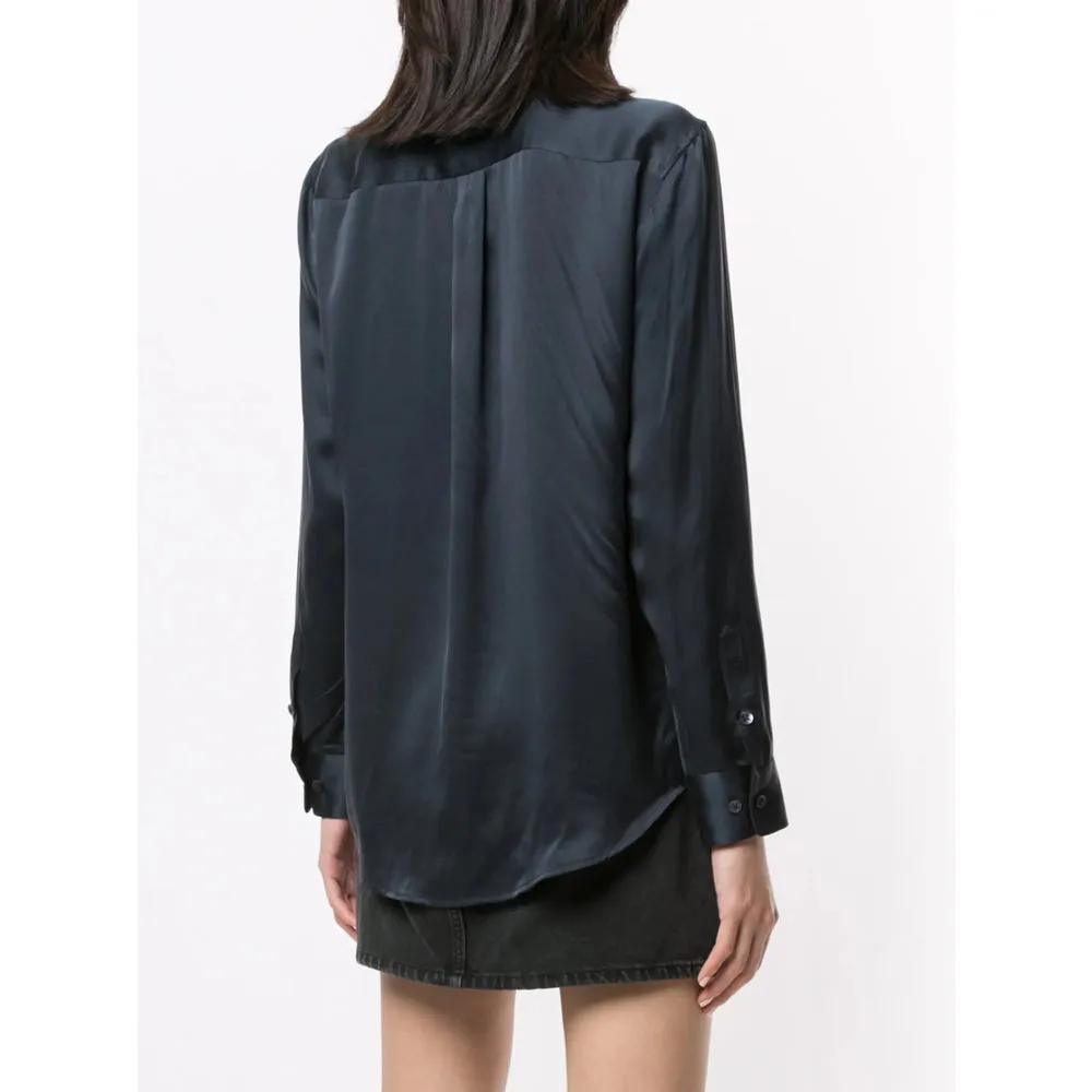 Eclipse Blue Silk Shirt sold by Lord & Taylor product image thumbnail 4