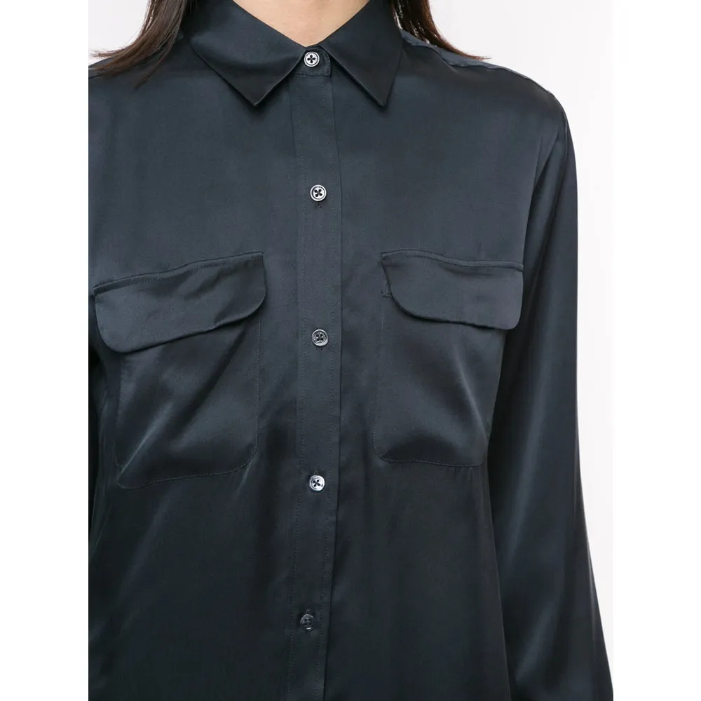 Eclipse Blue Silk Shirt sold by Lord & Taylor product image thumbnail 5