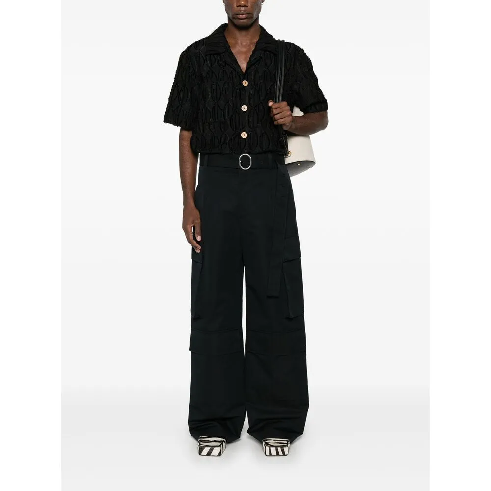 Jil Sander Black Wide-Leg Trousers sold by Lord & Taylor product image thumbnail 2