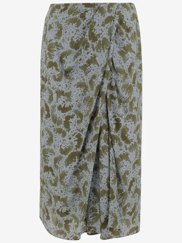 Printed Silk Skirt made by Dries Van Noten