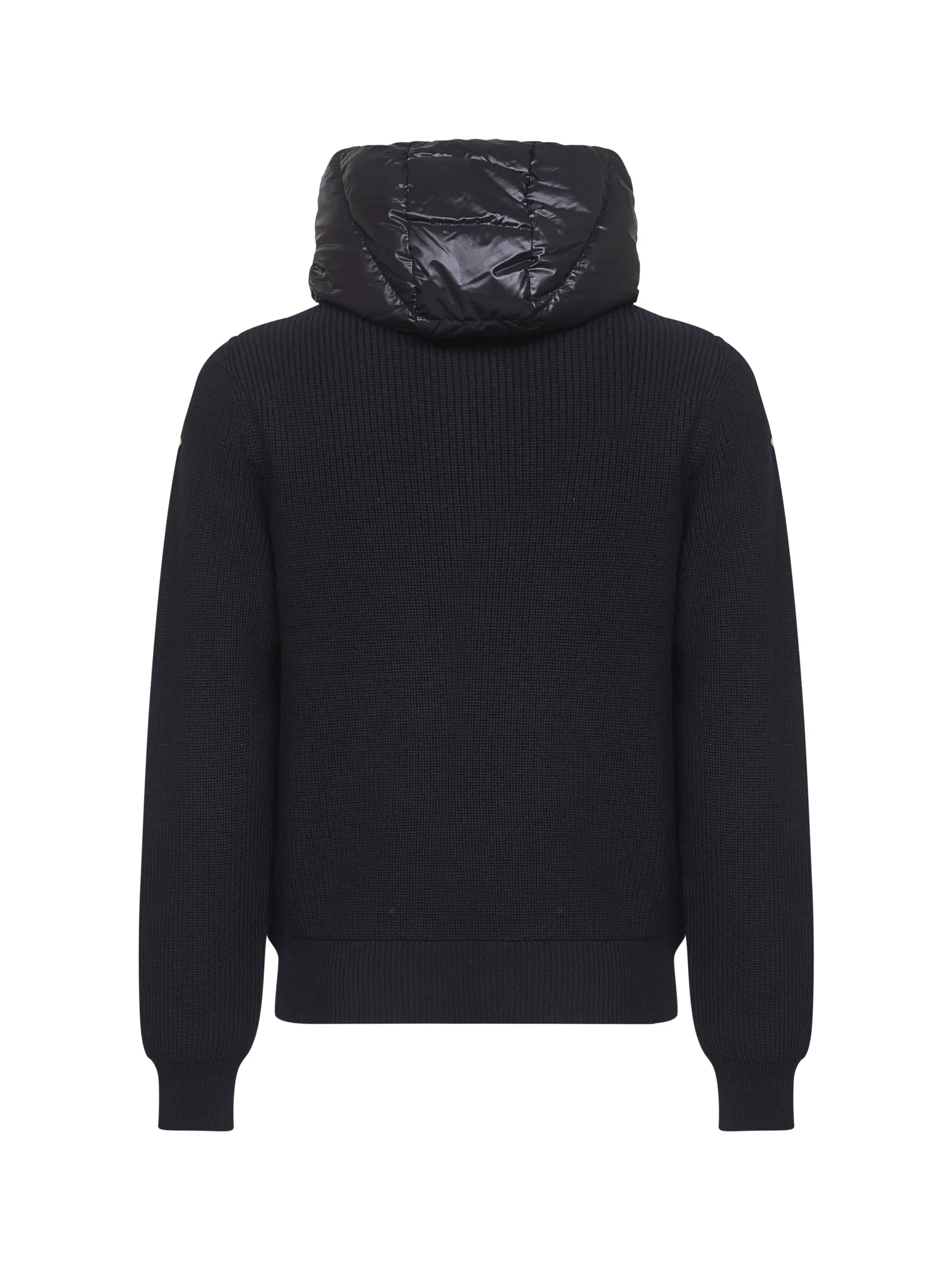 Blue Wool Hooded Padded Cardigan sold by Lord & Taylor product image thumbnail 2