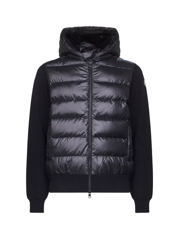 Blue Wool Hooded Padded Cardigan sold by Lord & Taylor