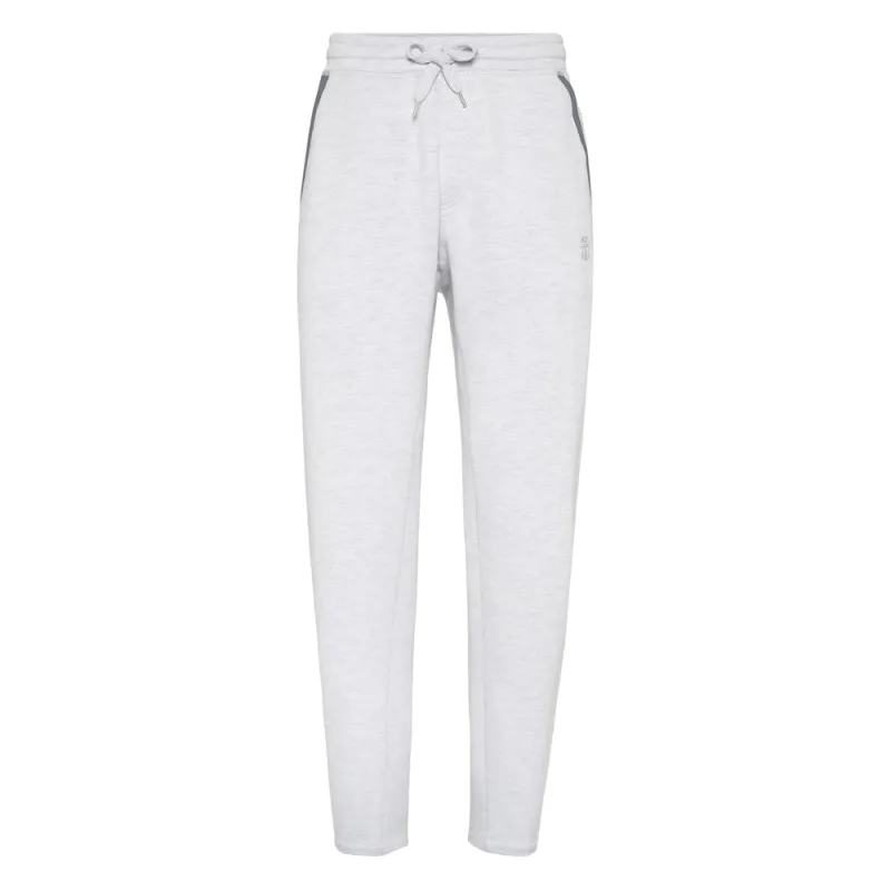 Brunello Cucinelli Light Grey Track Pants made by Brunello Cucinelli