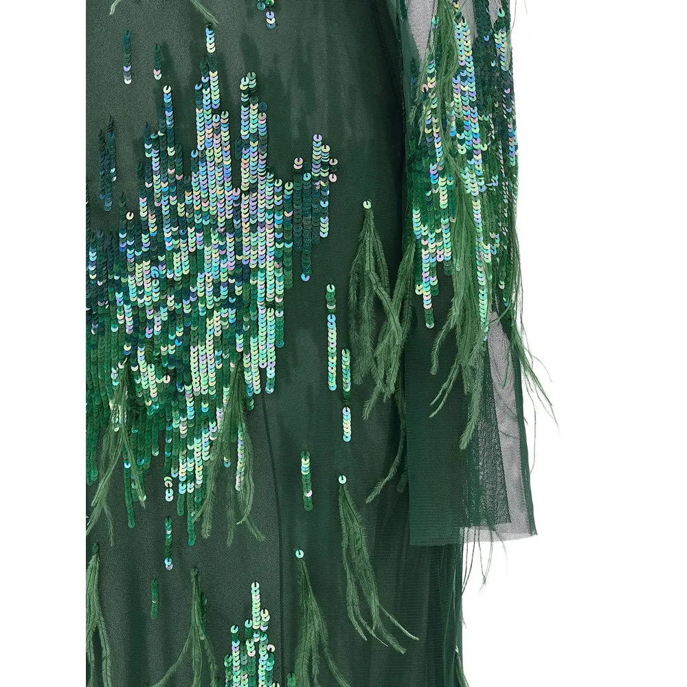 Pinko Green Sequin Dress sold by Lord & Taylor product image thumbnail 3