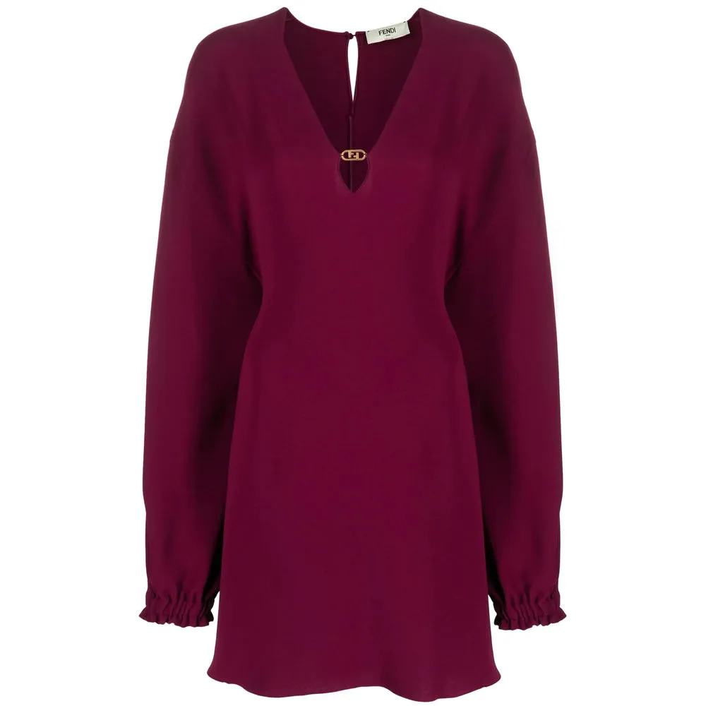 Fendi Burgundy Silk Dress sold by Lord & Taylor