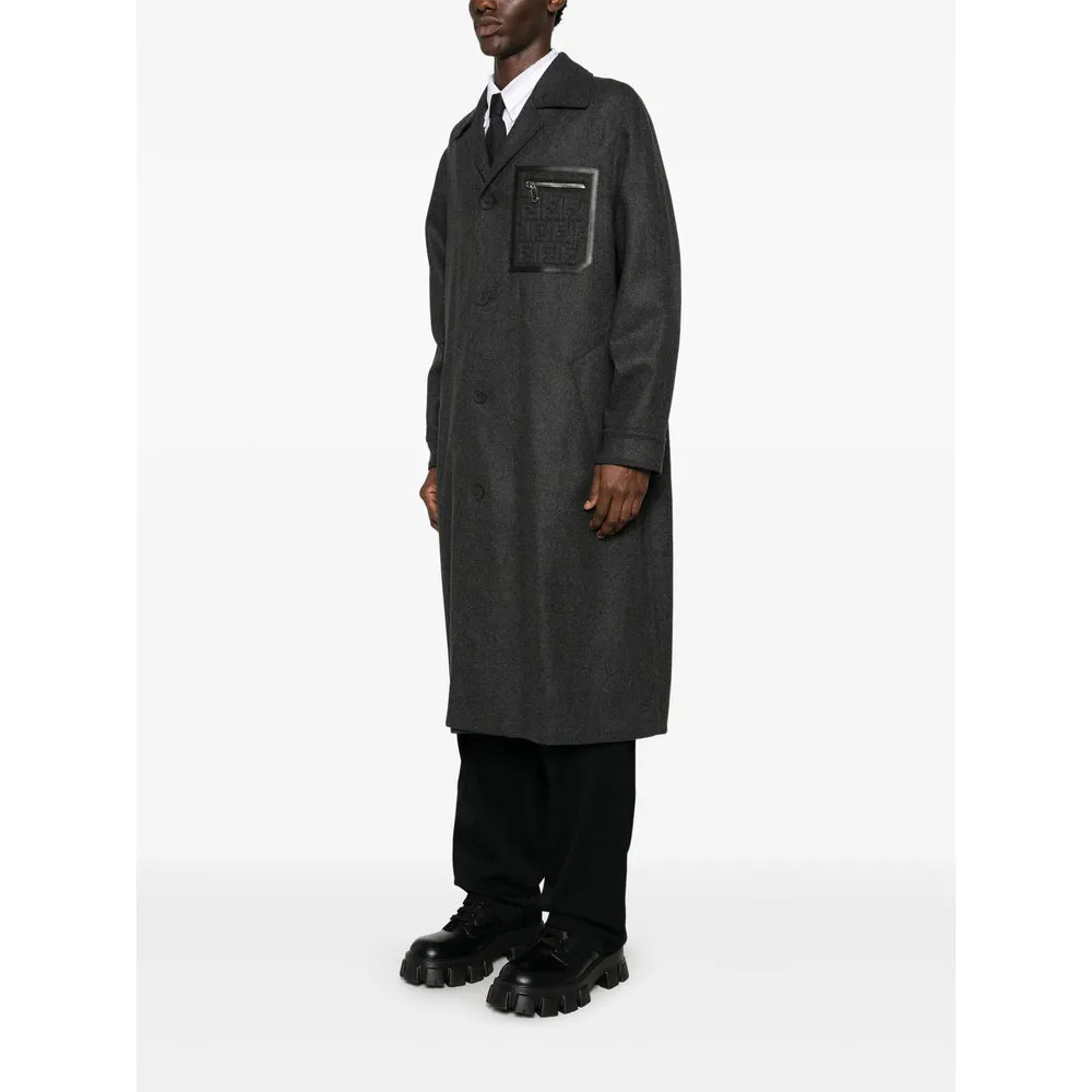 Fendi Dark Grey Cashmere Blend Coat sold by Lord & Taylor product image thumbnail 5