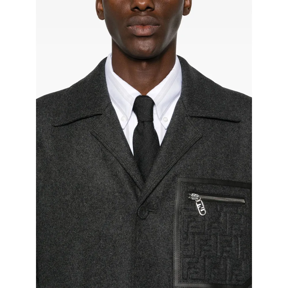 Fendi Dark Grey Cashmere Blend Coat sold by Lord & Taylor product image thumbnail 2