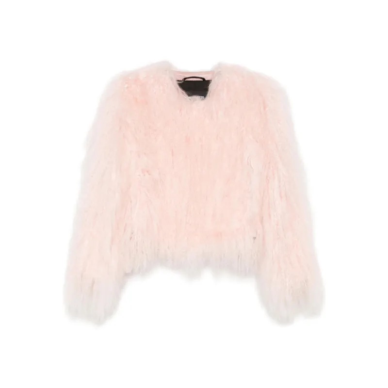 Pink Cropped Fur Jacket sold by Lord & Taylor