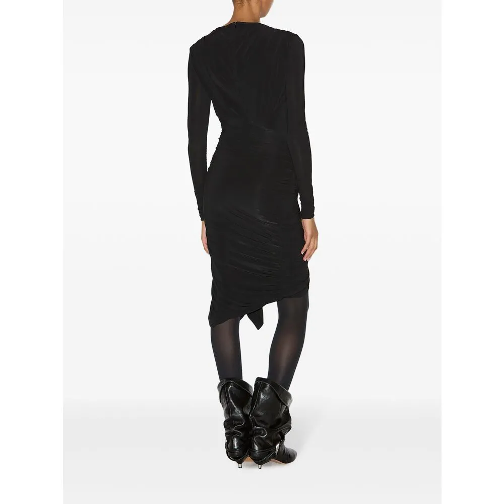 Isabel Marant Black Draped Dress sold by Lord & Taylor product image thumbnail 3