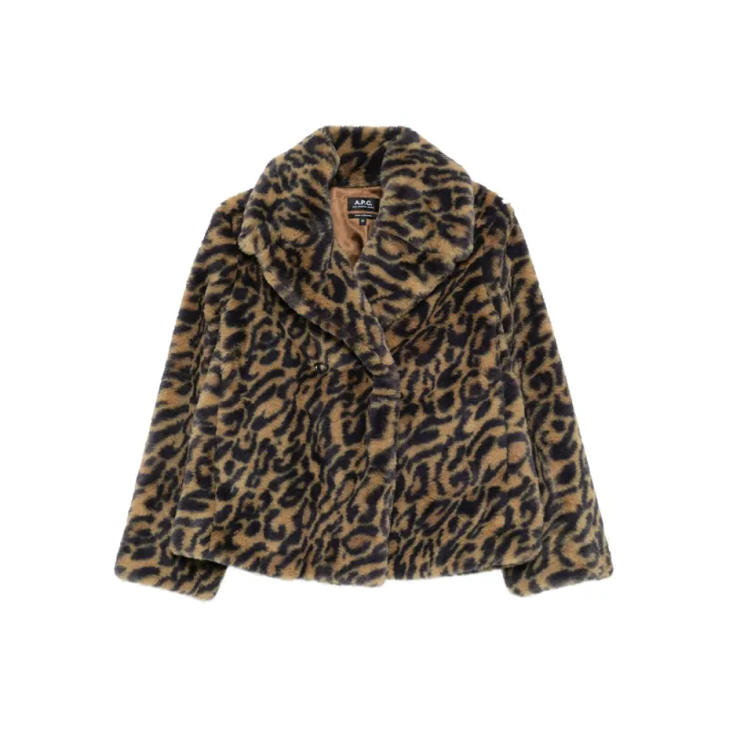 A.P.C. Brown Leopard Print Coat made by A.P.C.