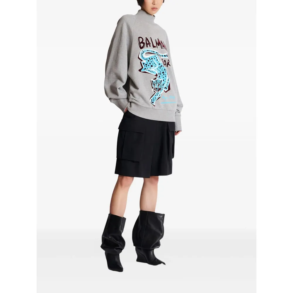 Balmain Grey Cheetah Print Sweatshirt sold by Lord & Taylor product image thumbnail 2