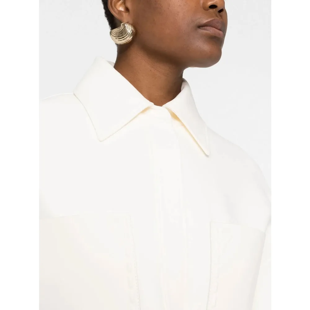 Fendi Beige Wool-Silk Blend Outerwear sold by Lord & Taylor product image thumbnail 5