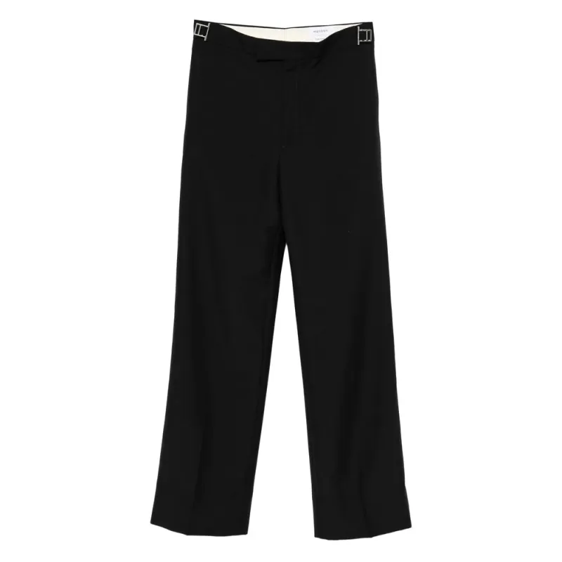Alexander McQueen Black Straight Leg Trousers sold by Lord & Taylor