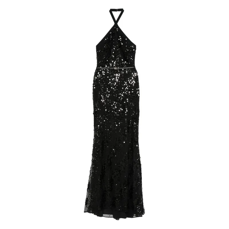 Elie Saab Black Sequin Dress sold by Lord & Taylor