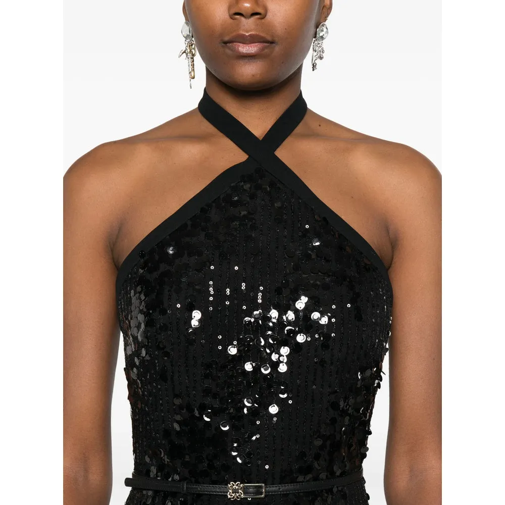 Elie Saab Black Sequin Dress sold by Lord & Taylor product image thumbnail 5