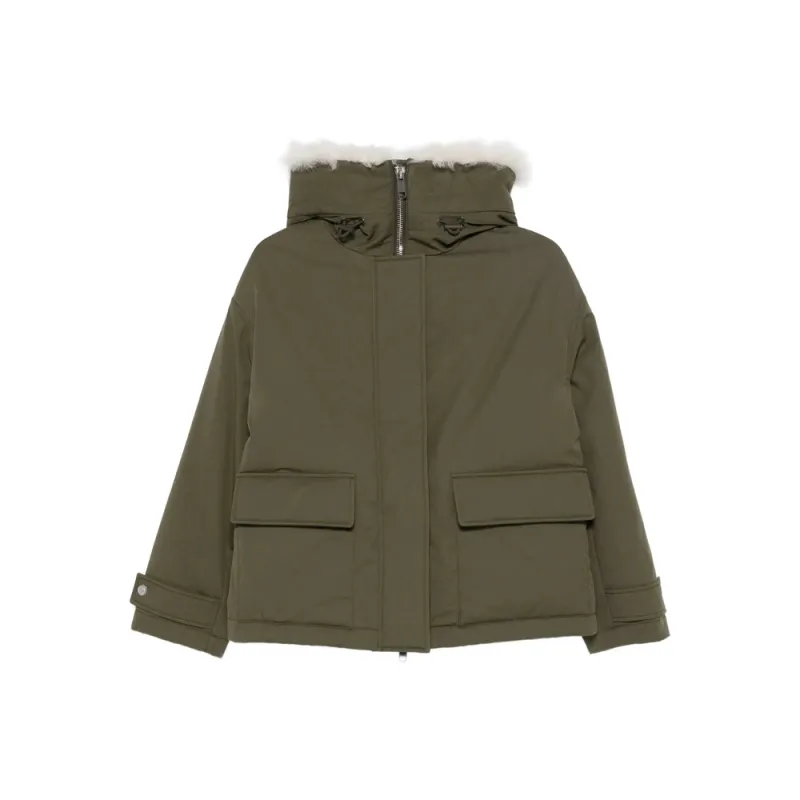 Yves Salomon Olive Green Outerwear sold by Lord & Taylor