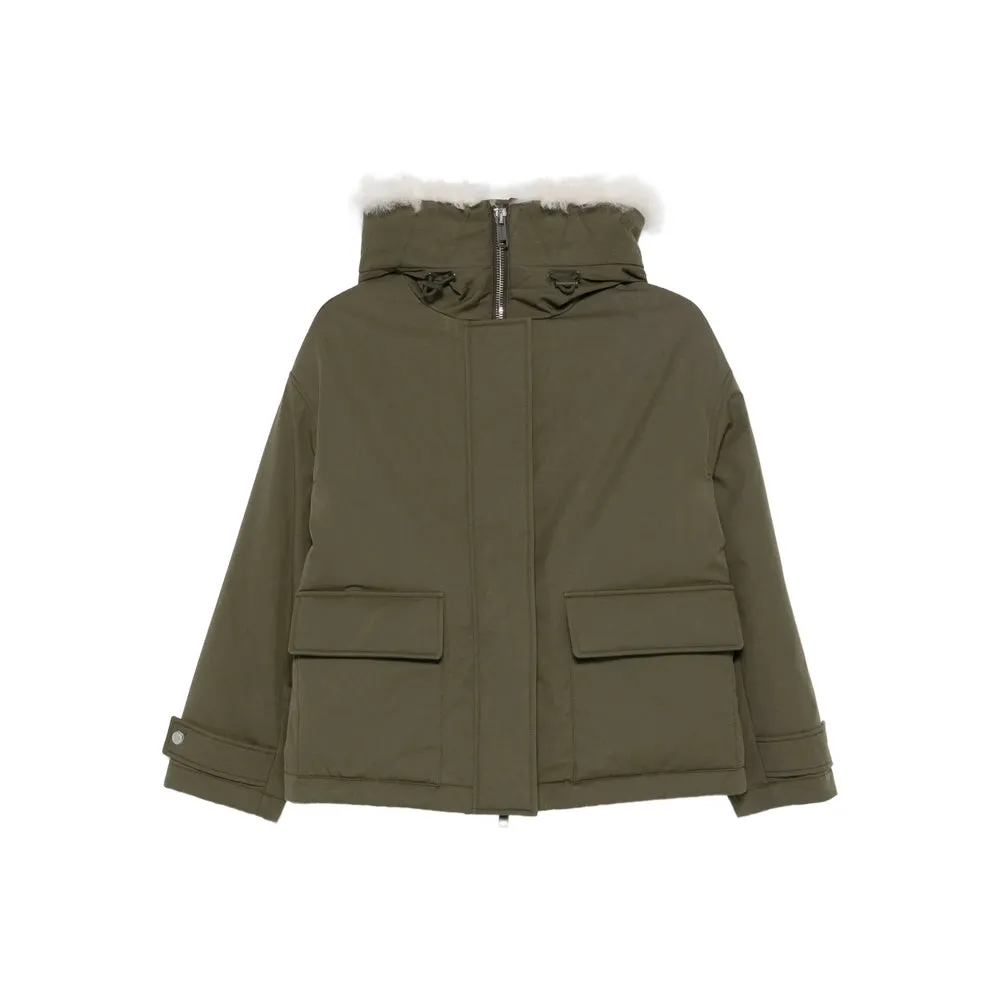 Yves Salomon Olive Green Outerwear sold by Lord & Taylor