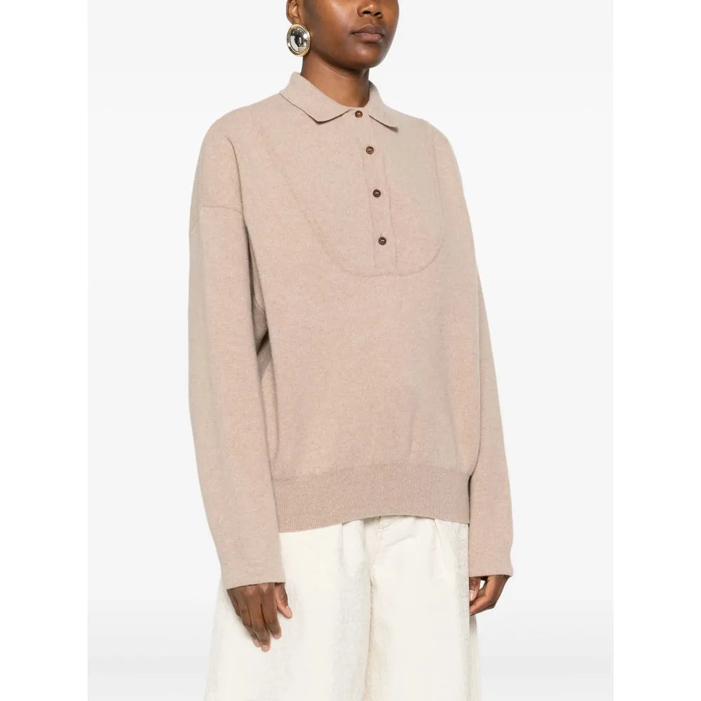 Jacquemus Beige Polo Neck Sweater sold by Lord & Taylor product image thumbnail 2