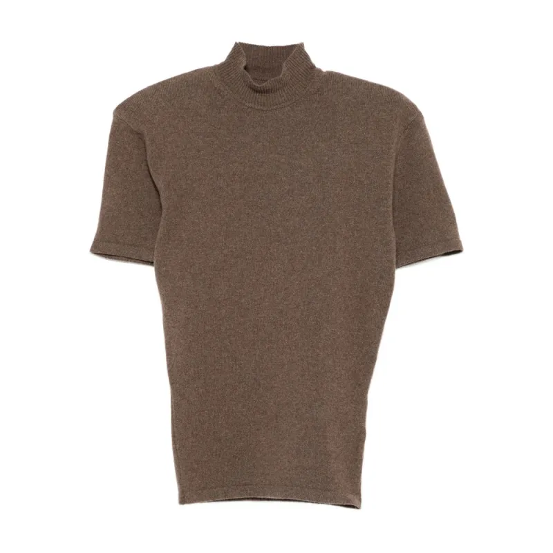 Jacquemus Brown Mock Neck Sweater sold by Lord & Taylor