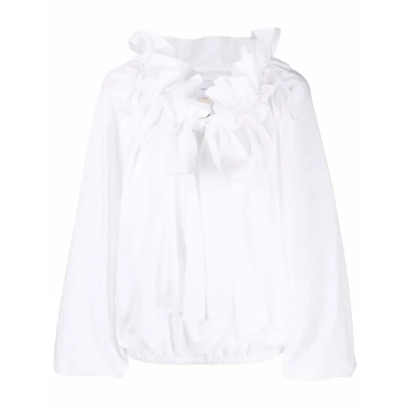Patou White Ruffled Shirt sold by Lord & Taylor