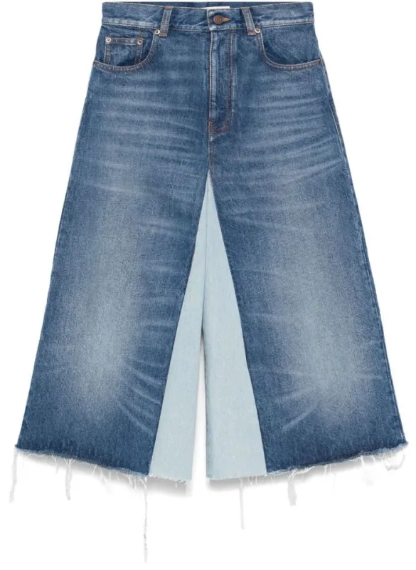 DARK NIGHT BLUE COTTON SKIRT made by Chloe