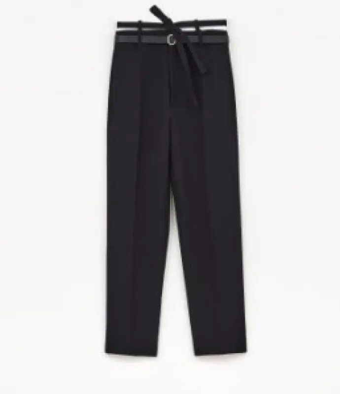 BLACK WOOL TROUSERS made by Jil Sander