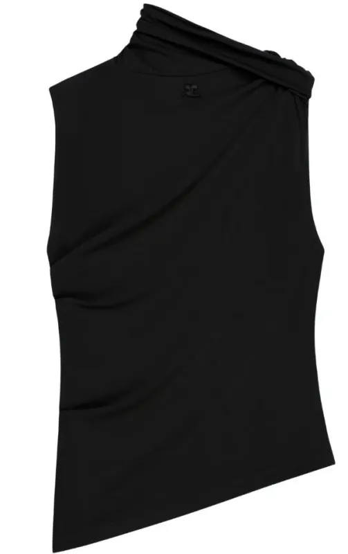 BLACK VISCOSE BLEND TOP sold by Lord & Taylor