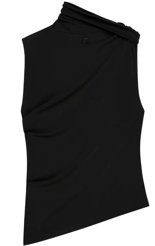 BLACK VISCOSE BLEND TOP sold by Lord & Taylor