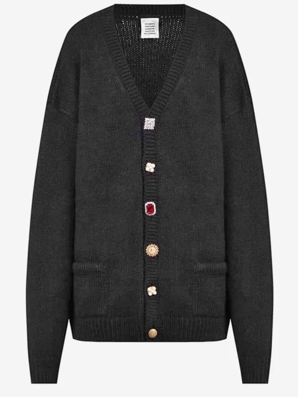 Mismatched Button Alpaca and Wool Cardigan sold by Lord & Taylor