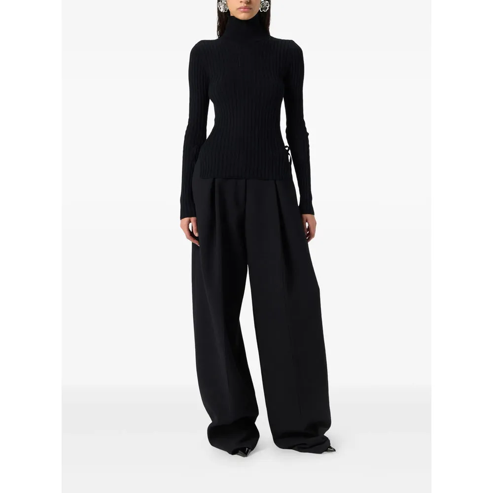 Blumarine Black Ribbed Knit Sweater sold by Lord & Taylor product image thumbnail 3